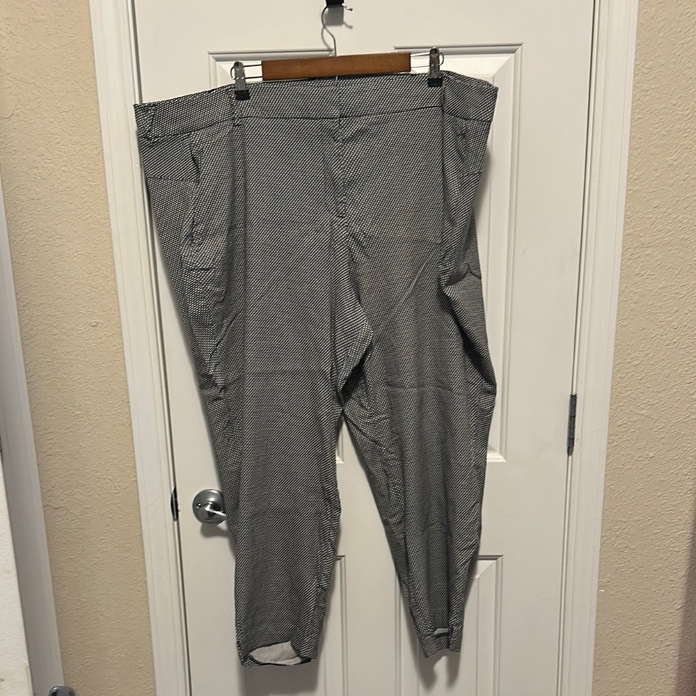 Lane Bryant Black and White Cropped Pants
